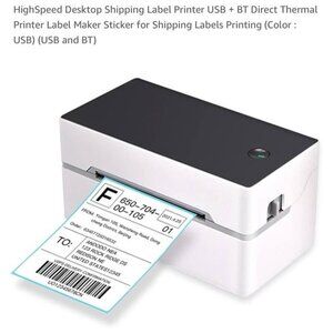 TDL402 Thermal Label Printer 203DPI USB Bluetooth High-Speed Barcode Sticker New